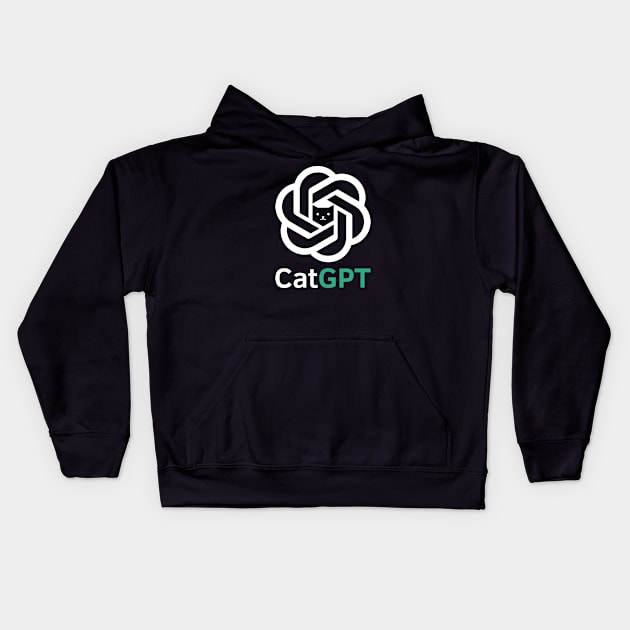 CatGPT 🤖🐱 Cat Lover Kids Hoodie by Sachpica